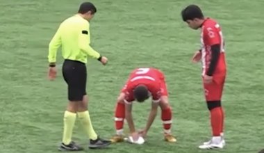 В Турции футболист спас чайку, сбитую мячом во время матча